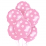 Balony j.różowe w białe kropki OP=5szt. /0215-004-02/