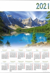 Kalendarz 2021 Jednoplanszowy Jezioro