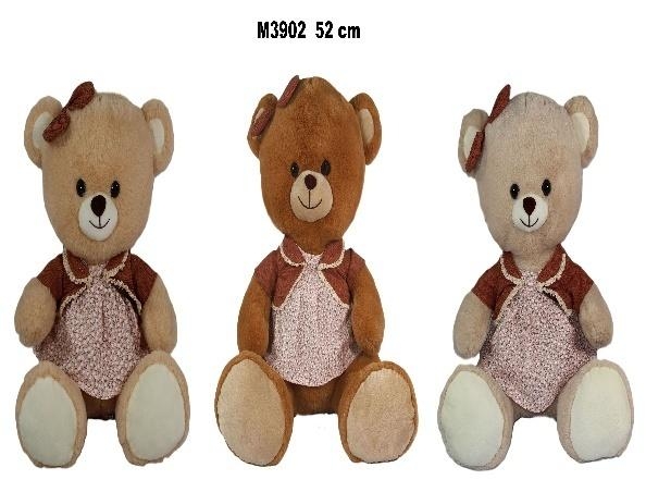 Miś w sukience 52cm MIX