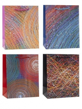 Torebka ozdobna 18x23x8cm brokat mix ROZETTE