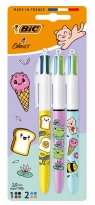  Długopis BIC 4 Colours Kawai blister 3szt.mix wzorów