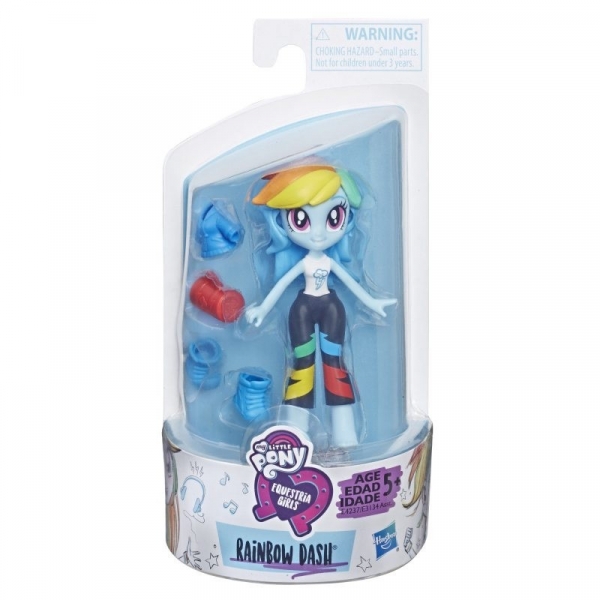 <img src='https://webimage.pl/pics/777/0/d5010993550777.jpg' style='height:440px' /> My Little Pony Equestria Girls Minis Modne Mini Laleczki i Rainbow Dash (E3134/E4237)