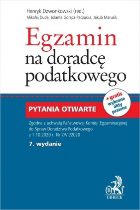 Egzamin na doradcę podatkowego. Pytania otwarte - Henryk Dzwonkowski