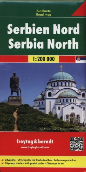 Serbia część północna mapa samochodowa 1:200 000