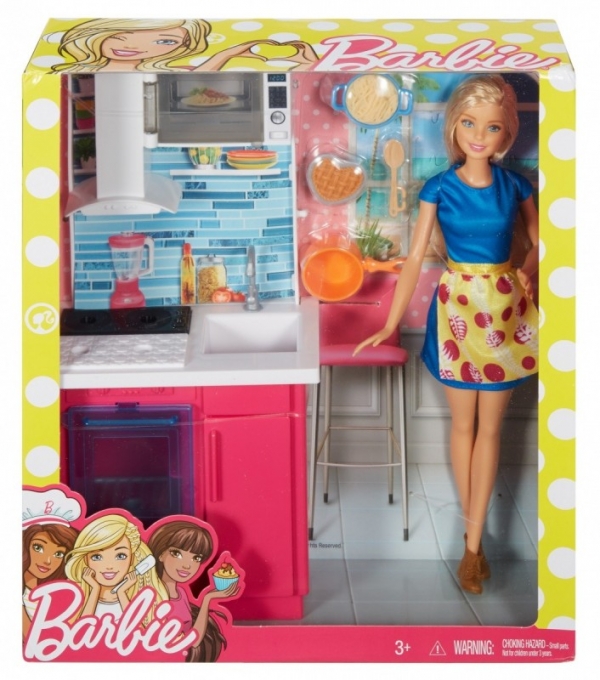 BARBIE Mebelki + Lalka, Kuchania (DVX51/DVX54)