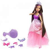 BARBIE Dlugowlosa 43 cm, fioletowa