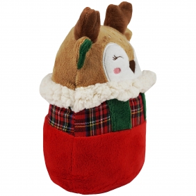 Maskotka - wietrzący rogi renifer, 15 cm