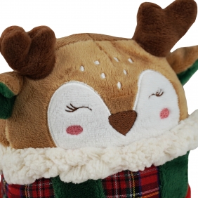 Maskotka - wietrzący rogi renifer, 15 cm