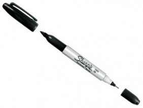 Marker dwustronny Sharpie Twin Tip - Czarny (SHP-1985877)