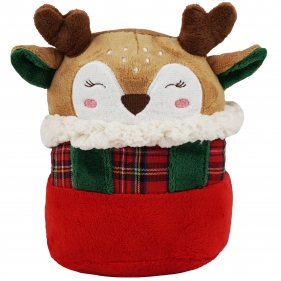 Maskotka - wietrzący rogi renifer, 15 cm