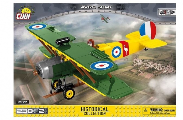 Cobi: Mała Armia. AVRO 504K - brytyjski samolot wielozadaniowy (2977)