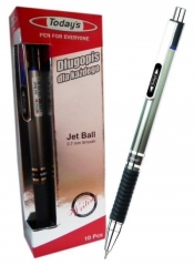 Długopis Todays Jet Ball czarny 10szt