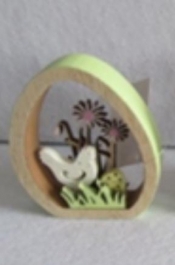 Dekoracja Wielkanocna wycinane jajko - Kura