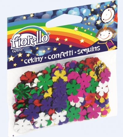 Confetti cekiny Fiorello, kwiatki - kolorowe