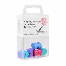 Magnesy pastelowe mix kolorów 13mm - 10 szt. (VO5013KM10-99P)