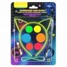 Farby do malowania twarzy fluo 6 kolorów