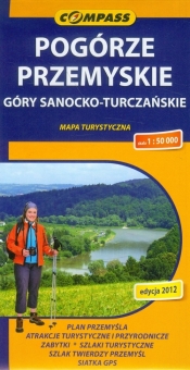 Pogórze Przemyskie Góry Sanocko-Turczańskie mapa turystyczna - Opracowanie zbiorowe