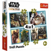 Puzzle 4w1: Star Wars - Mandalorian i jego świat (34377)