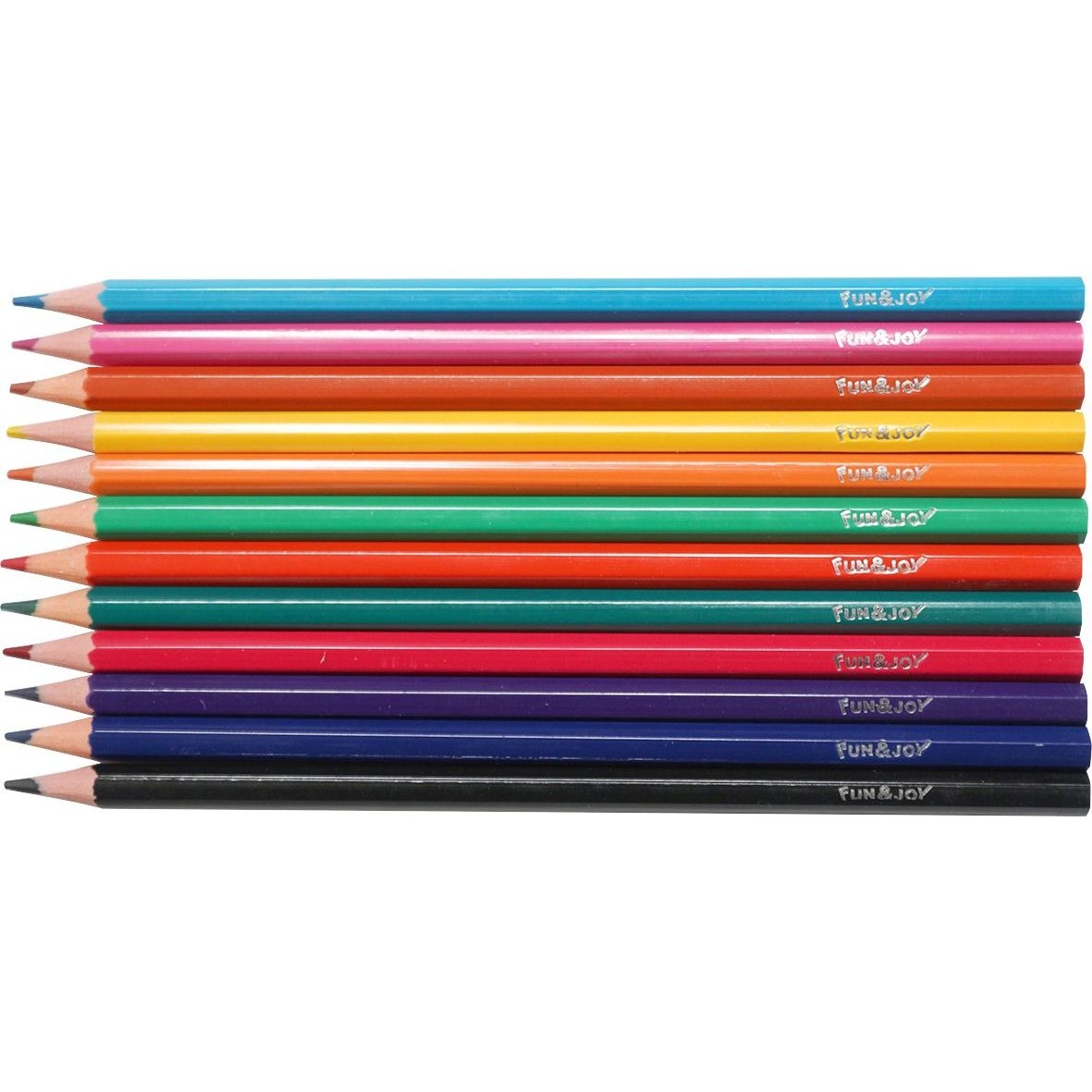 Kredki ołówkowe bezdrzewne Fun&Joy, 12 kolorów (242654)