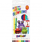Kredki ołówkowe bezdrzewne Fun&Joy, 12 kolorów (242654)