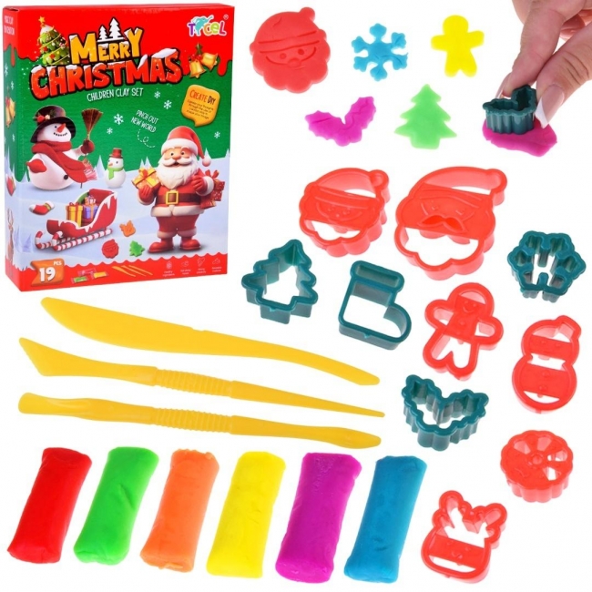 <img src='https://webimage.pl/pics/779/7/d5901353687779.jpg' style='height:440px' /> Masa plastyczna święta foremki 19el