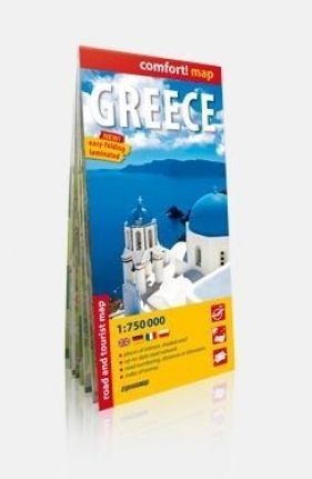 Grecja laminowana mapa 1:750 000 - Praca zbiorowa