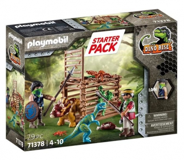 Zestaw z figurkami DINO Rise 71378 Starter Pack Uwolnienie Triceratopsa (71378)
