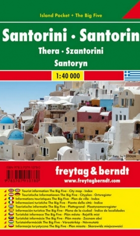 Santorini laminowany plan miasta 1:40 000