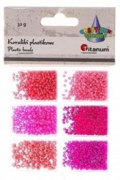 Koraliki plastikowe 6 rozmiarów 32g