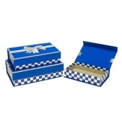 Pudełko prostokątne z kokardą 3szt ROZETTE