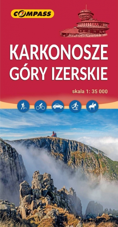Karkonosze, Góry Izerskie. Mapa turystyczna w skali 1:35 000