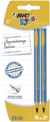 Ołówek grafitowy Bic Kids trójkątny Beginners 2 sztuki mix kolorów