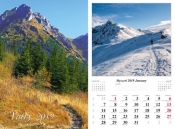 Kalendarz 2019 wieloplanszowy Tatry dwustronny