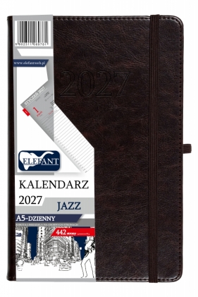 Kalendarz 2027 A5 dzienny Jazz - czekoladowy