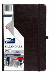 Kalendarz 2027 A5 dzienny Jazz - czekoladowy
