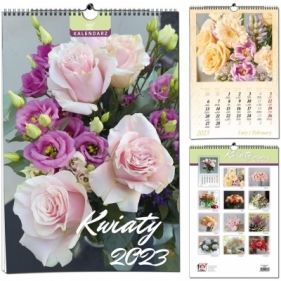 Kalendarz 2023 B3 7 plansz - Kwiaty