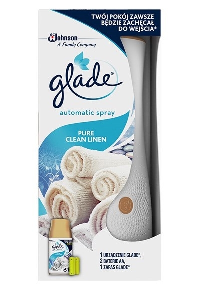 Glade Automatic Spray - Pure Clean Linen - automatyczny odświeżacz powietrza, 269 ml