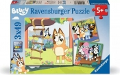 Ravensburger, Puzzle 3x49: Bluey i przyjaciele (12004378)