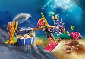 Playmobil Zestaw upominkowy: Płetwonurek - poszukiwaczka skarbów (70678)