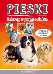 Pieski Koloruję i rysuję po śladzie - Monika Myślak