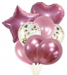 Zestaw balonów różowy 8szt mix PARTY GO