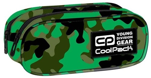 Saszetka podwójna prostokątna CoolPack Clever Camouflage Green