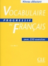 Vocabulaire progressif debutant Podręcznik Miquel Claire