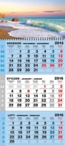 Kalendarz 2015 Trójdzielny bindowany MAT