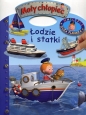 Mały chłopiec. Łodzie i statki. Naklejki. Duża plansza