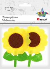 Ozdoba filcowa Titanum Craft-fun słoneczniki żółte 2 szt