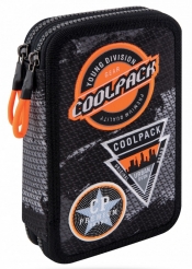 Coolpack - Jumper 2 - Piórnik podwójny z wyposażeniem - Black (Badges) (B66152)