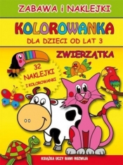 Kolorowanka dla dzieci od lat 3 Zwierzątka - Guzowska Beata