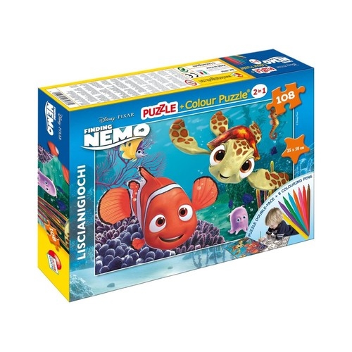 Puzzle Dwustronne 2w1 Nemo + mazaki (304-40728)