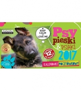 Kalendarz pocztówkowy Psy, pieski, psiaki 2017